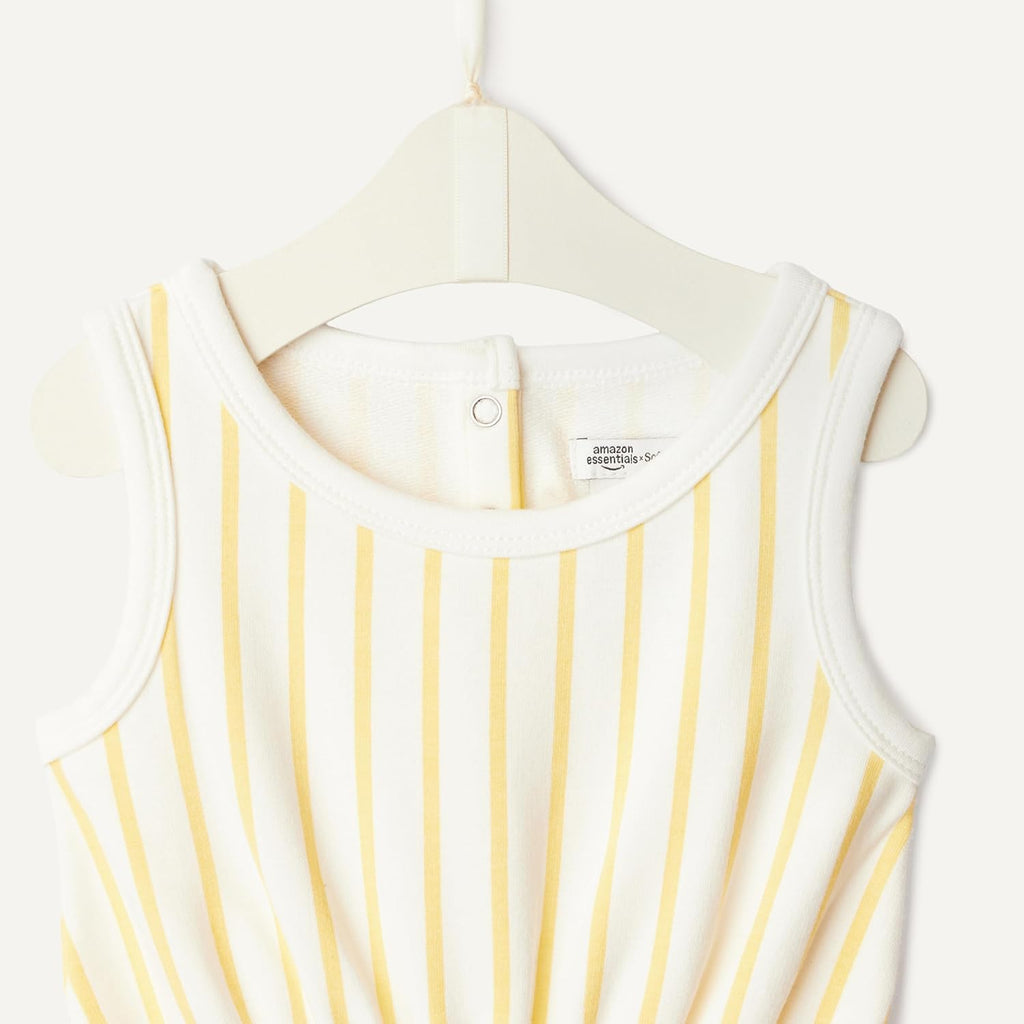 X Sofia Grainge Baby Girls' Lightweight French Terry Sleeveless Shorts Romper