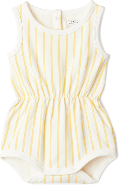 X Sofia Grainge Baby Girls' Lightweight French Terry Sleeveless Shorts Romper