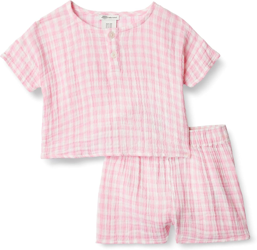 X Sofia Grainge Unisex Toddlers' and Babies Cotton Gauze Shirt & Shorts Play Set