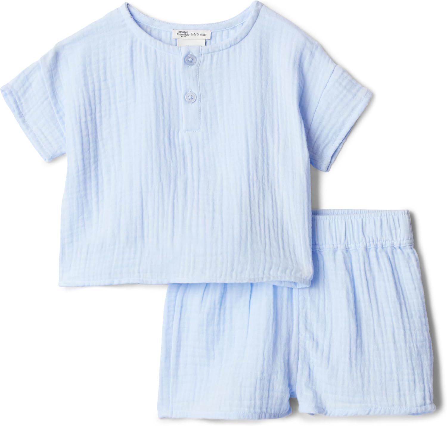 X Sofia Grainge Unisex Toddlers' and Babies Cotton Gauze Shirt & Shorts Play Set